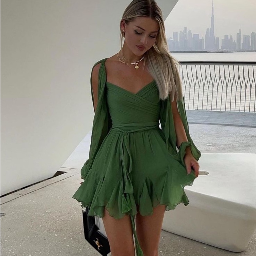 New chiclefrique  Gaia mini dress pistachio